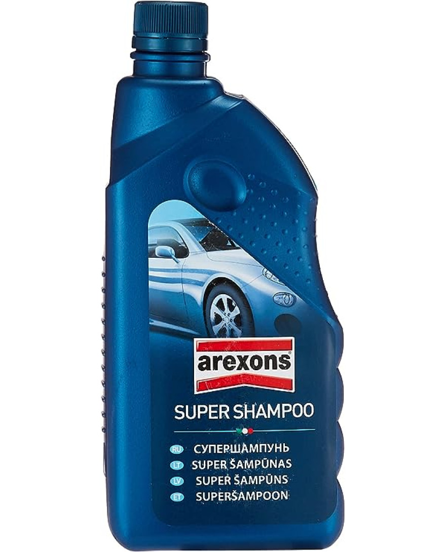 Arexons Super Car And Bike Shampoo, 1Ltr | Thoroughly Cleans Paint Surfaces | Removes Dirt | Leaves Sparkling Clean and Shiny | Suitable for All Paint Types