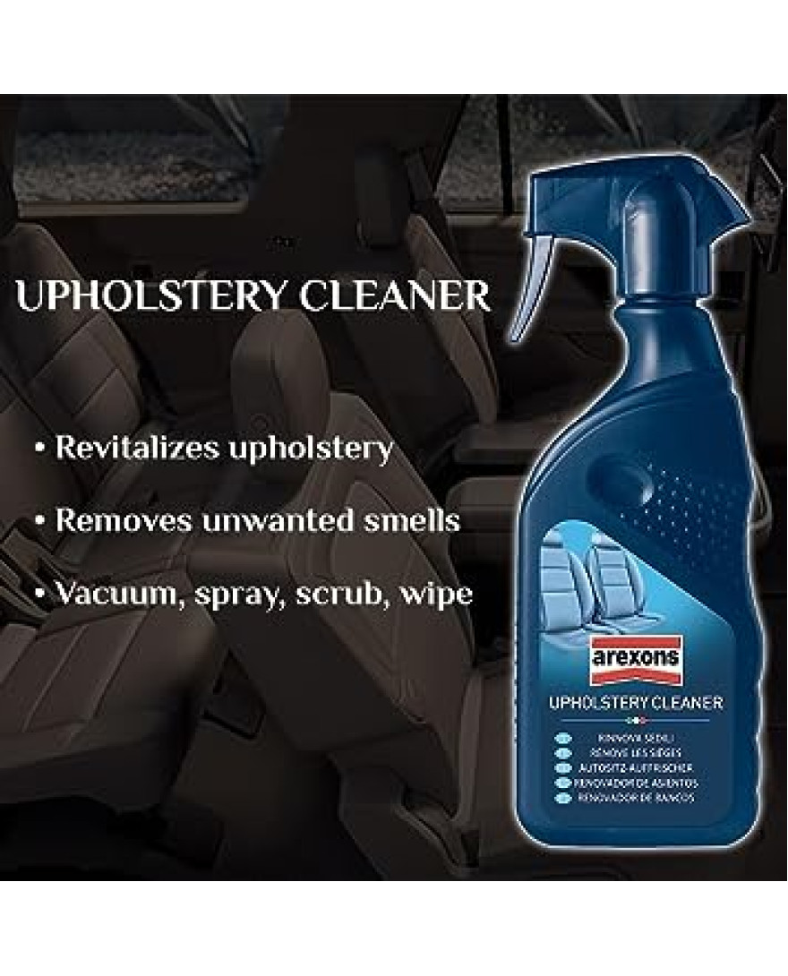 Arexons Upholstery Cleaner, 400ml | Deep Cleaning Action | Restores Original Colors | Suitable for Automotive and Home Fabrics | Effective on Cloth, Velvet, Carpets, Door Panels, and Floor Mats