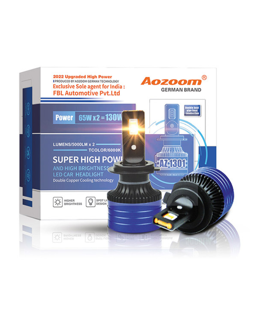 Aozoom AZ 1301 65W CAR LED BULBS 6000K | Lumen Flux 5000LM