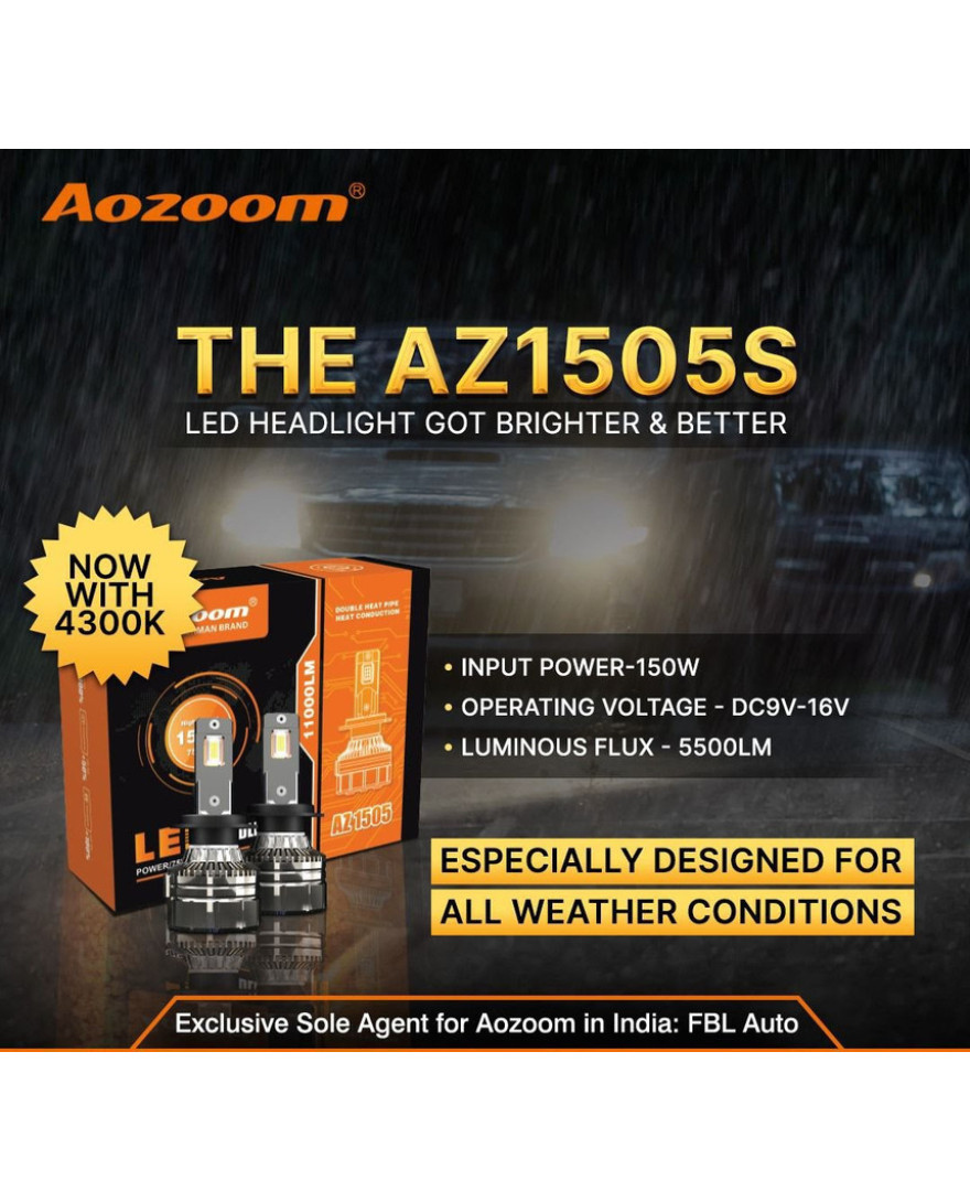 Aozoom AZ 1505S Headlight LED | Lumen Flux 5000LM | 4300K | Automotive Lighting Design