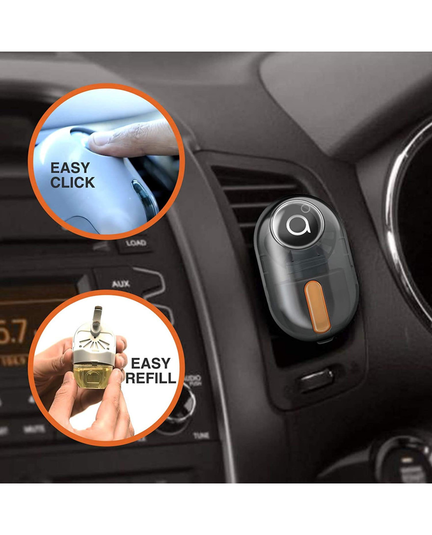 Godrej aer click | Car Vent Air Freshener Kit | Long Lasting | Spill proof | Musk After Smoke | 10g