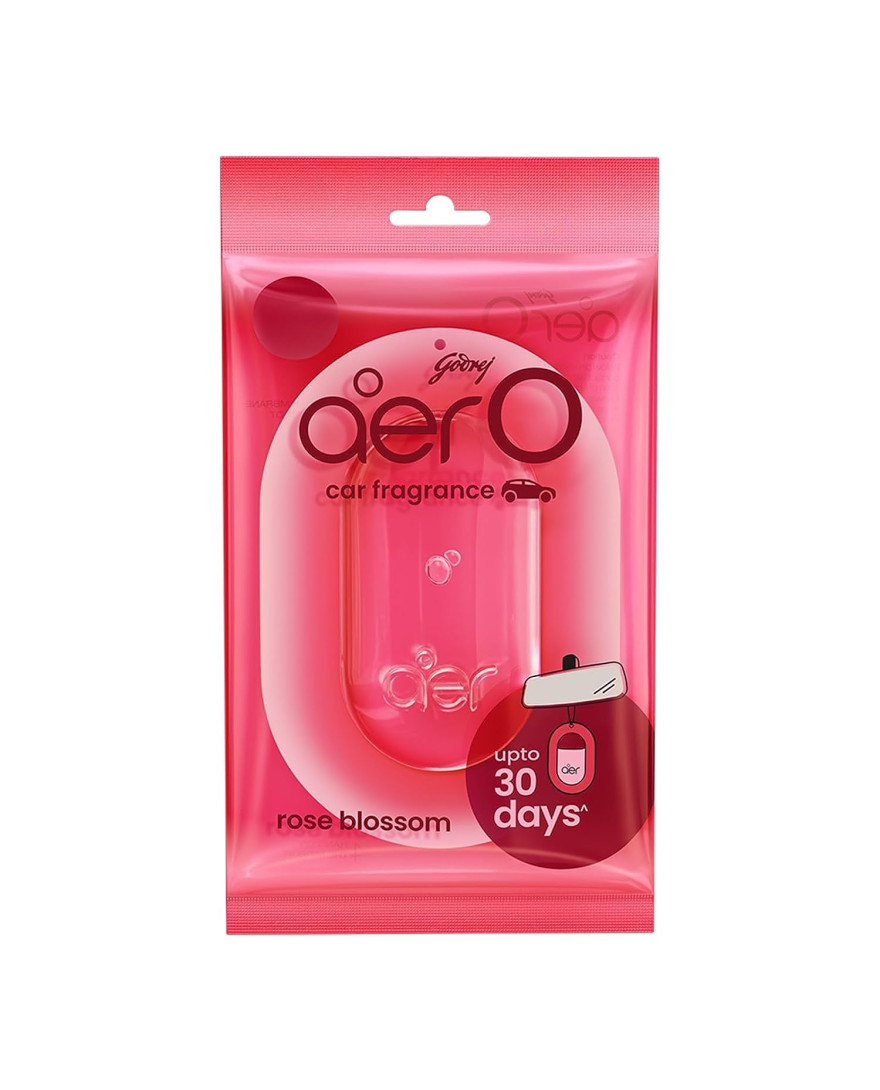 Godrej aer O Rose Blossom Hanging Car Air Freshener (7.5g)