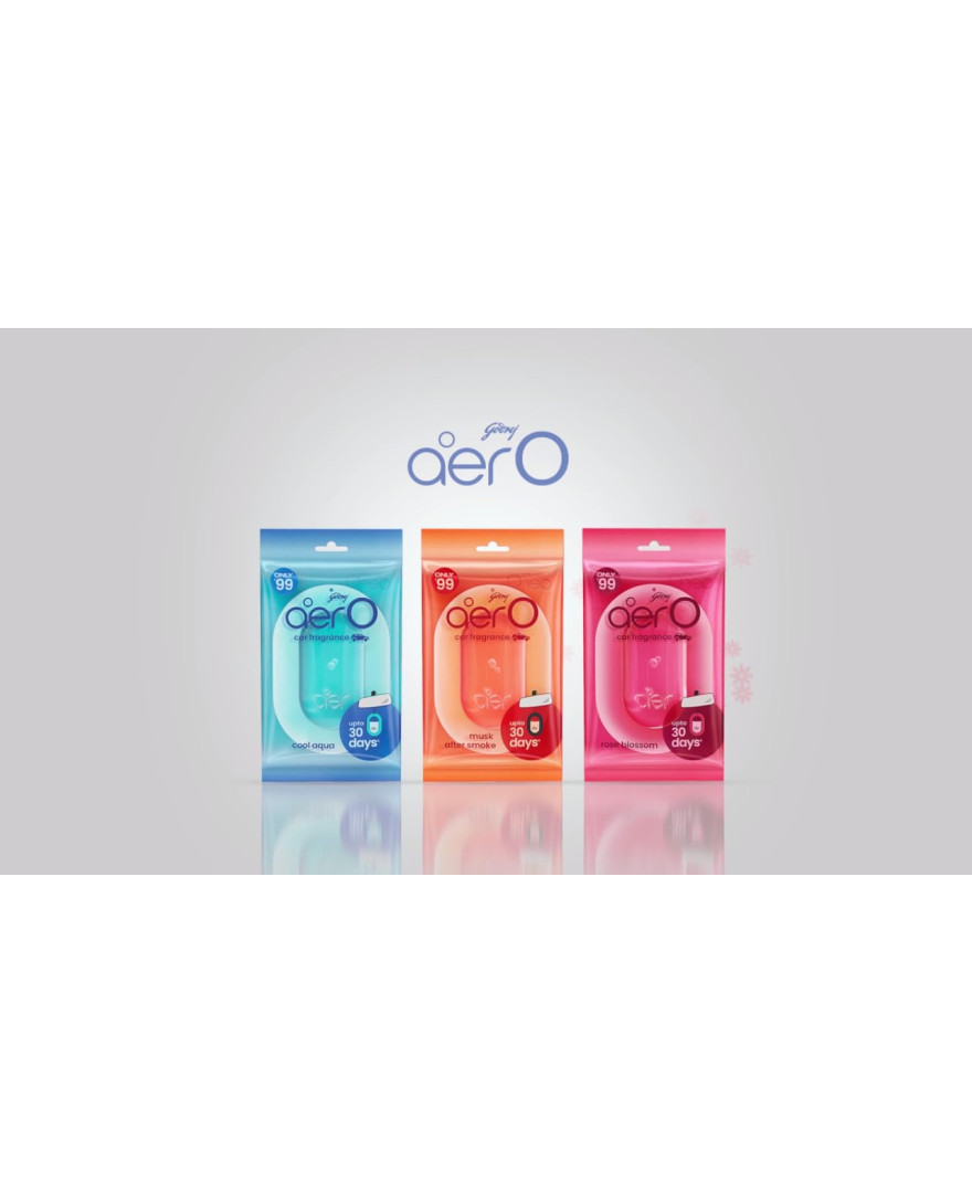 Godrej aer O Hanging Car Air Freshener Gel | Car Accessories | Rose Blossom | 7.5G