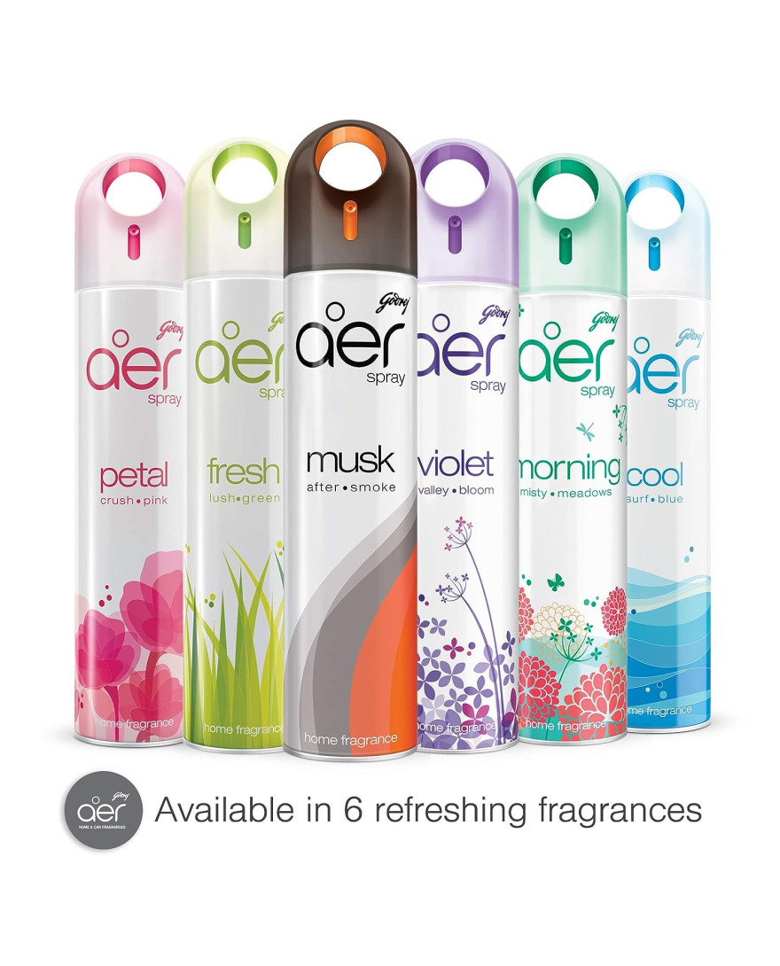 Godrej aer Spray | Room Freshener for Home And Office | Fresh Lush Green |220 ml | Long Lasting Fragrance