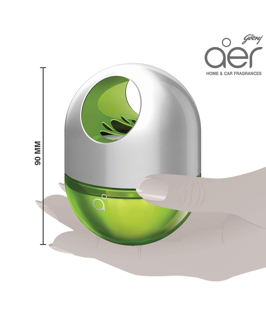 Godrej aer twist | Long-lasting, Spill-proof Car Freshener | FRESH GREEN (45g)