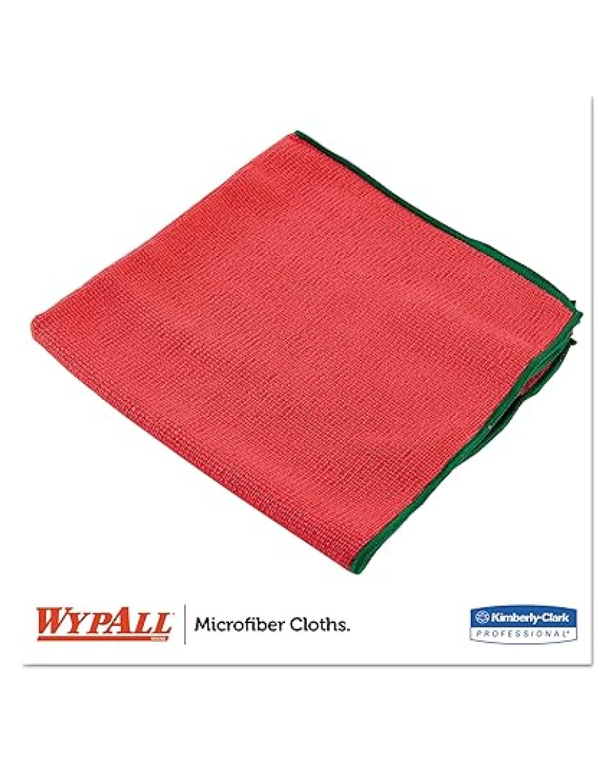 Kimberly Clark Wypall 83980 Microfiber Cloths with Microban Protection,