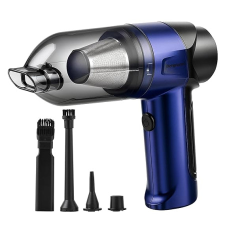 Bergmann Windsor Cordless 2in1 Vacuum Cleaner And Blower | 100% Copper Motor | High Suction | Washable Stainless Steel HEPA Filter | 6 Attachments | Compact And Portable | Blue
