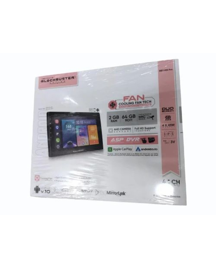 Black Androidv.10 Blockbuster BBT 205 Pro Multimedia Player 9 Inch