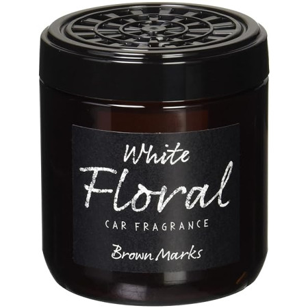 CARALL Brown Marks Gel White Floral Car Air Freshener | 160 gms