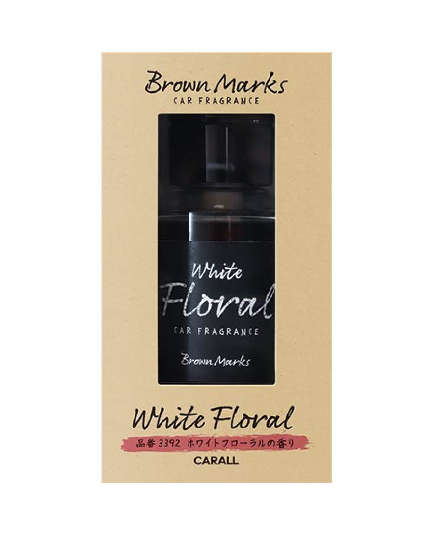 CARALL Brown Marks Liquid White Floral Car Air Freshener | 160ml