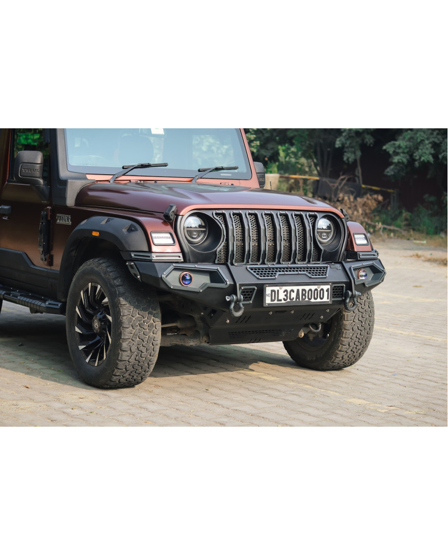 Bimbra 4×4 Metal Bumper Front Bumper Model MX Strong, Heavy Duty, Compatible for Mahindra Thar