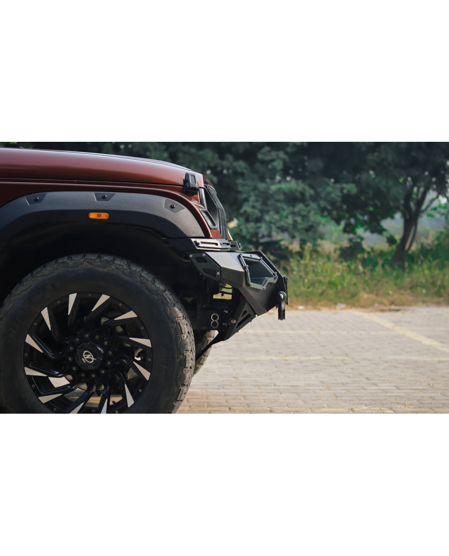 Bimbra 4×4 Metal Bumper Front Bumper Model MX Strong, Heavy Duty, Compatible for Mahindra Thar