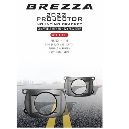 BV 15 | 2 Inch Universal Projector Mounting Bracket | Fiber Bracket | ABS Plastic | BREZZA 2022 | Round