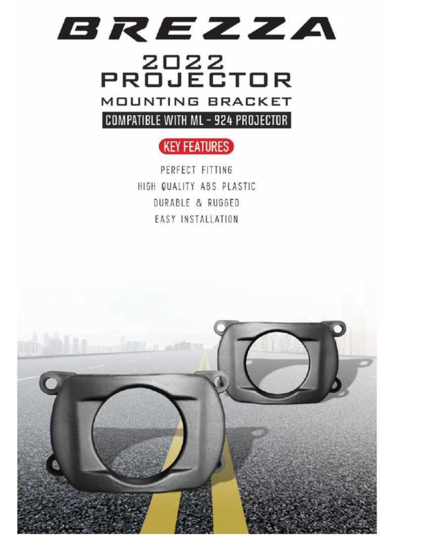 BV 15 | 2 Inch Universal Projector Mounting Bracket | ABS Plastic Bracket | BREZZA 2022 | Round | Set of 2 Pcs