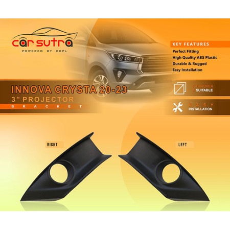 BV 23 | Foglight Projector converter Bracket From 2 Inch to 3 Inch for Toyota Innova Crysta | ABS Plastic BV 23 | Foglight Projector converter Bracket From 2 Inch to 3 Inch for Toyota Innova Crysta | ABS Plastic