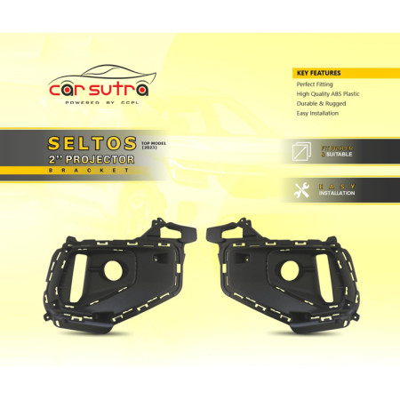 BV 57 | 2 Inch PROJECTOR BRACKET For NEW SELTOS (2024) TM | ABS Plastic BV 57 | 2 Inch PROJECTOR BRACKET For NEW SELTOS (2024) TM | ABS Plastic