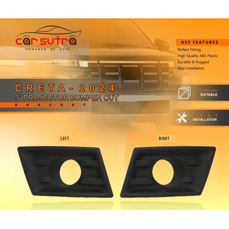 Carsutra BV 64 | Creta 2024 Fog Light OE Bracket | Set of 2 Pcs Carsutra BV 64 | Creta 2024 Fog Light OE Bracket | Set of 2 Pcs