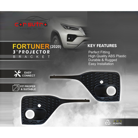 Carsutra BV 80 | Fortuner 2020 3 inch Projector Bracket Carsutra BV 80 | Fortuner 2020 3 inch Projector Bracket