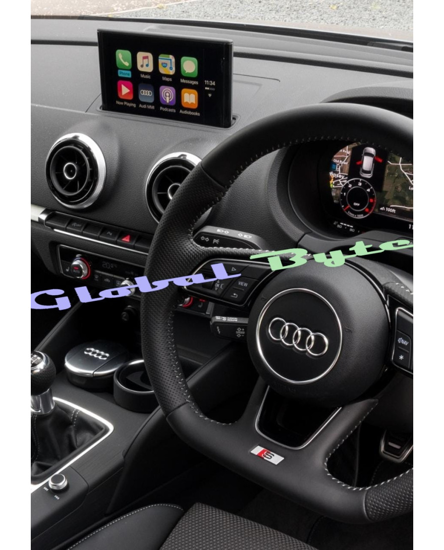 Global Byte Camera Add On Interface in OEM Radio for Audi A3 from 2016.