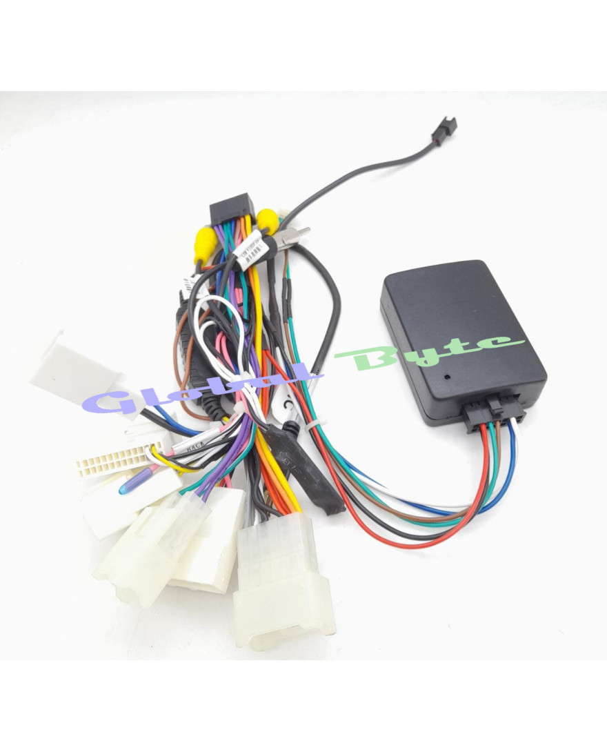 Global Byte Android Canbus with Camera And USB Retention / Activation Suitable For Toyota Innova 2012 to Dec 2019, Fortuner 2013 to Dec 2021, Altis 2014 to Dec 2019, Camry 2015-16, Yaris | 28pin | CAN/AD-TO/NW