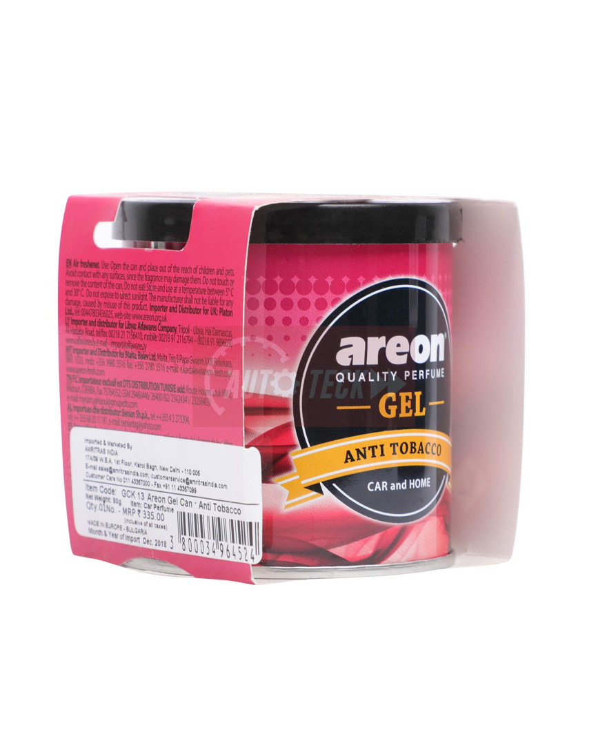 AREON Anti Tobacco Gel Air Freshener for Car | 80g