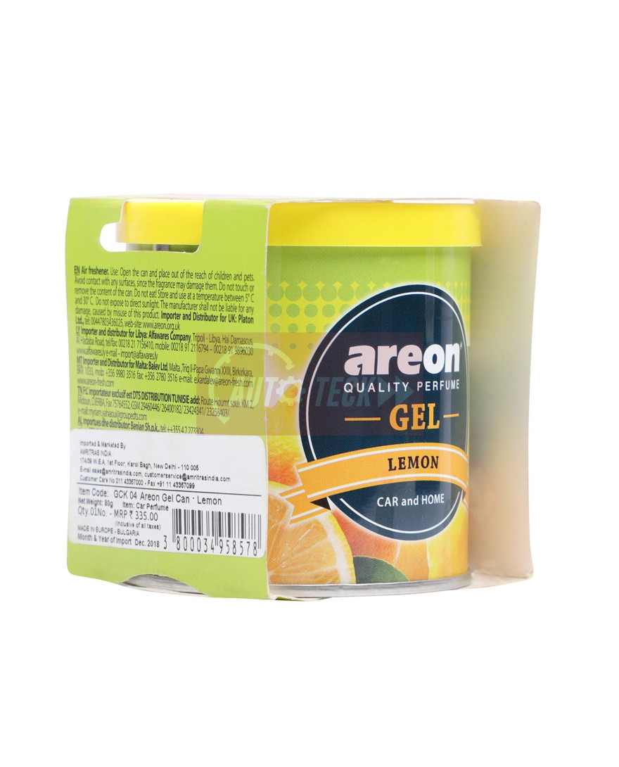 Areon Lemon Gel Air Freshener for Car |80g