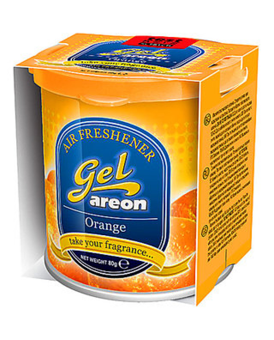 Areon Orange Gel Air Freshener for Car | 80g | GCK03