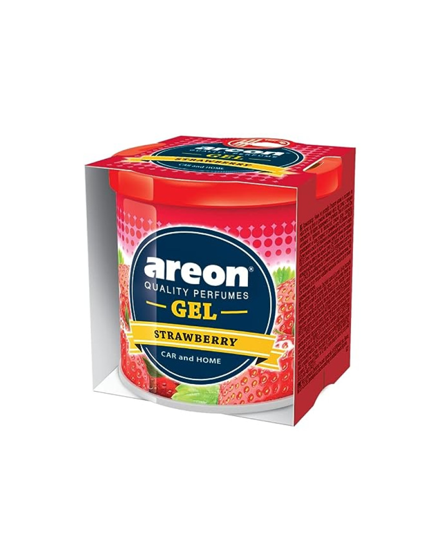 Areon Gel Can 80g Strawberry | Long Lasting Fragrance  | Environment Friendly Gel