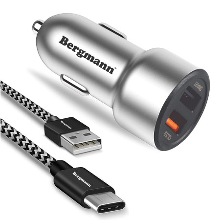 Bergmann CarGenius XXF 1 Car Charger QC3.0 with Micro USB Cable