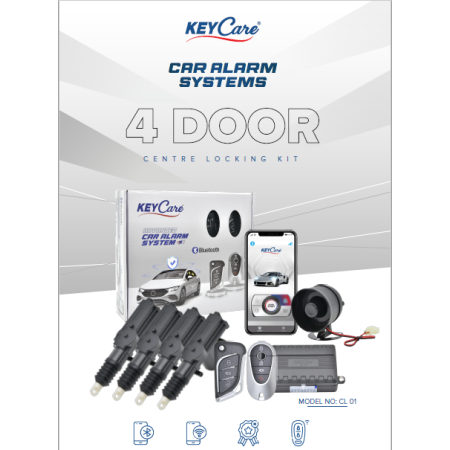 Keycare 4 Door Centre Locking Kit With 1 Flips And 1 Hanging Remotes | CL-01_V1