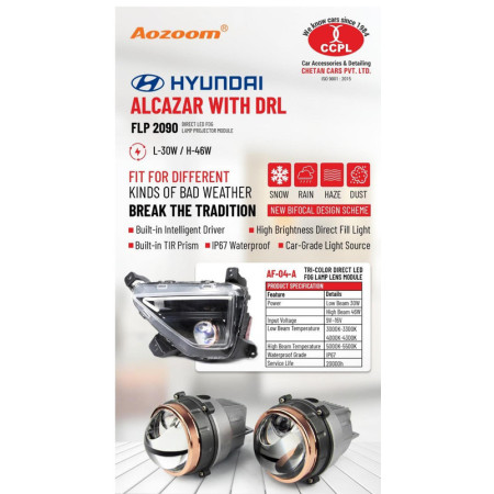 CS 01 Carsutra 3 Inch Foglight with Projector with DRL Compitible for Hyundai Alcazar | OE Finish CS 01 Carsutra 3 Inch Foglight with Projector with DRL Compitible for Hyundai Alcazar | OE Finish