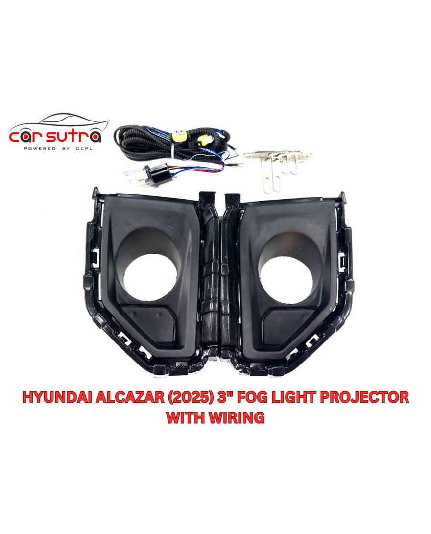 Carsutra CS 114 | Hyundai Alcazar 2025 Fog Lamp Bracket | ABS Plastic Bracket | Set of 2 Pcs