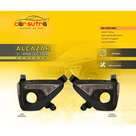 CS 53 | FL 301 Fog Projector Lamp With High/Low Beam Blue Lens Ultra 2023 With Bracket with Alcazar | Color 5800K