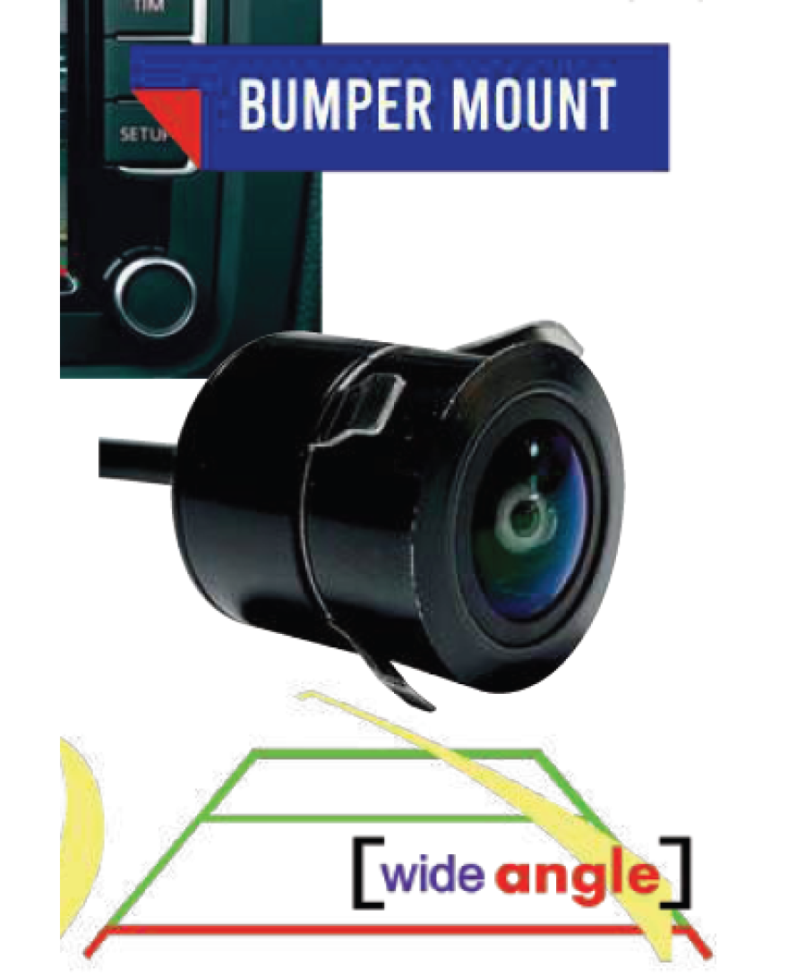 Caska AHD High Resolution Reverse Camera With Moving Guard Line On Bumper