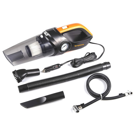 Bergmann Cyclonic 2in1 Tyre Inflator BVT120A Car Vacuum Cleaner  | Black, Gold