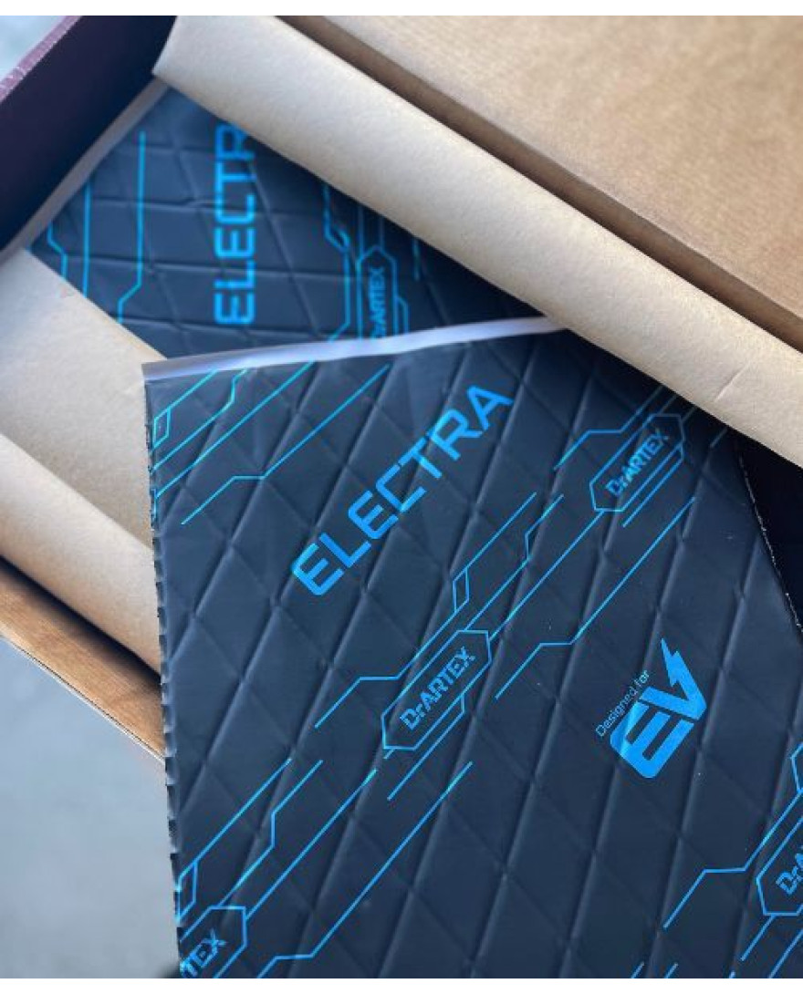 DrArtex Electra EV Blue 5.0 Car Soundproofing Sheets 50×30 cm / 2.25 sq.m. | 15 Pieces | Thickness 5.0mm | Class Heavy
