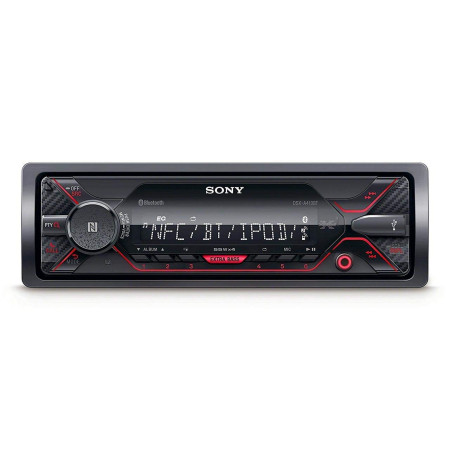 Sony Car Stereo DSX A410BT Digital Media Receiver with NFC, Bluetooth, USB, AUX, FM | Black| PRE Out 2 x 2V, Output Power 55W x 4, 10 Band Equalizer