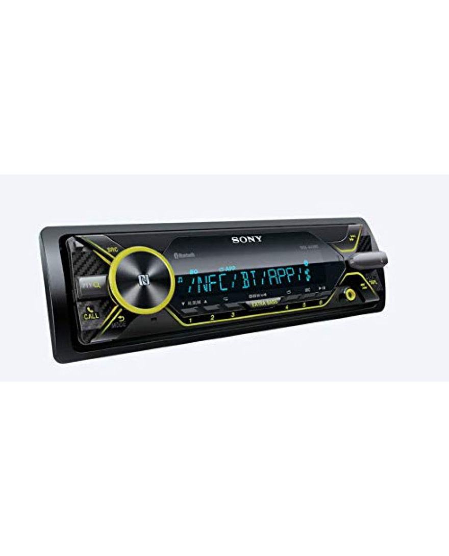 Sony Car Stereo DSX A416BT Digital Media Receiver with NFC, Bluetooth, USB, AUX, FM | Black | PRE Out 3 x 2V, Output Power 55W x 4, 10 Band Equalizer, Variable Colour Key Illumination