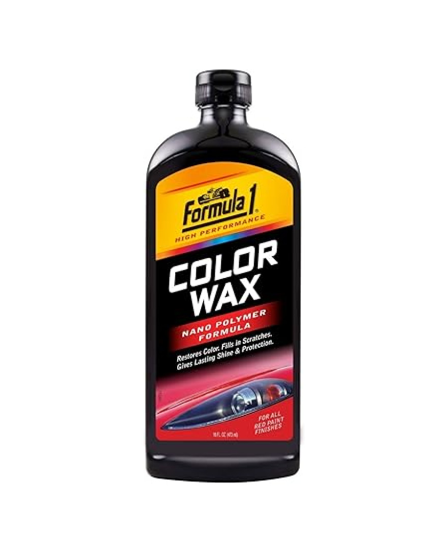 Formula 1 Color Wax for Cars | 473 ml | Red | 615482 | Made in USA