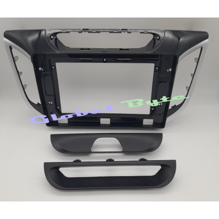 Global Byte 10Inch Android  Audio Installation Facia Kit For Creta upto 2019| UV Finish | FA-HY03/CRT/10-U