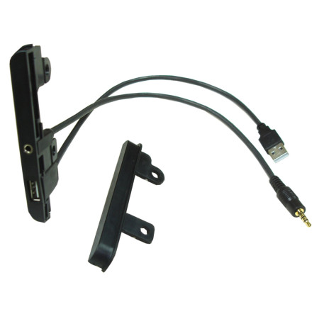 Global Byte Toyota Side Brecket with AUX / USB Innova Fortuner Upto 2011 Etios & Etios Liva upto 2017 Etios 2018 | FA-TY0203/BKT-AU