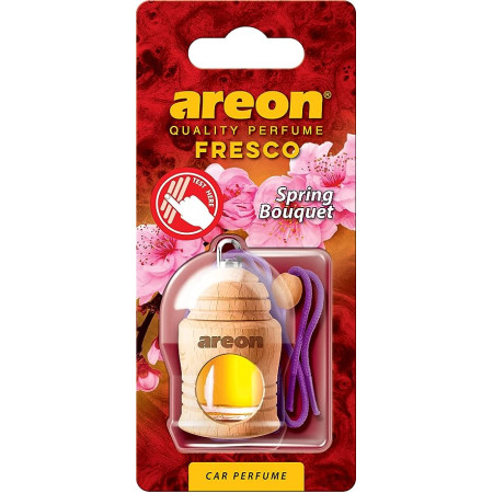Areon Fresco Spring Bouquet, Car Air Freshener, Room Freshener | Long Lasting Fragrance | 4ml | FRTN28