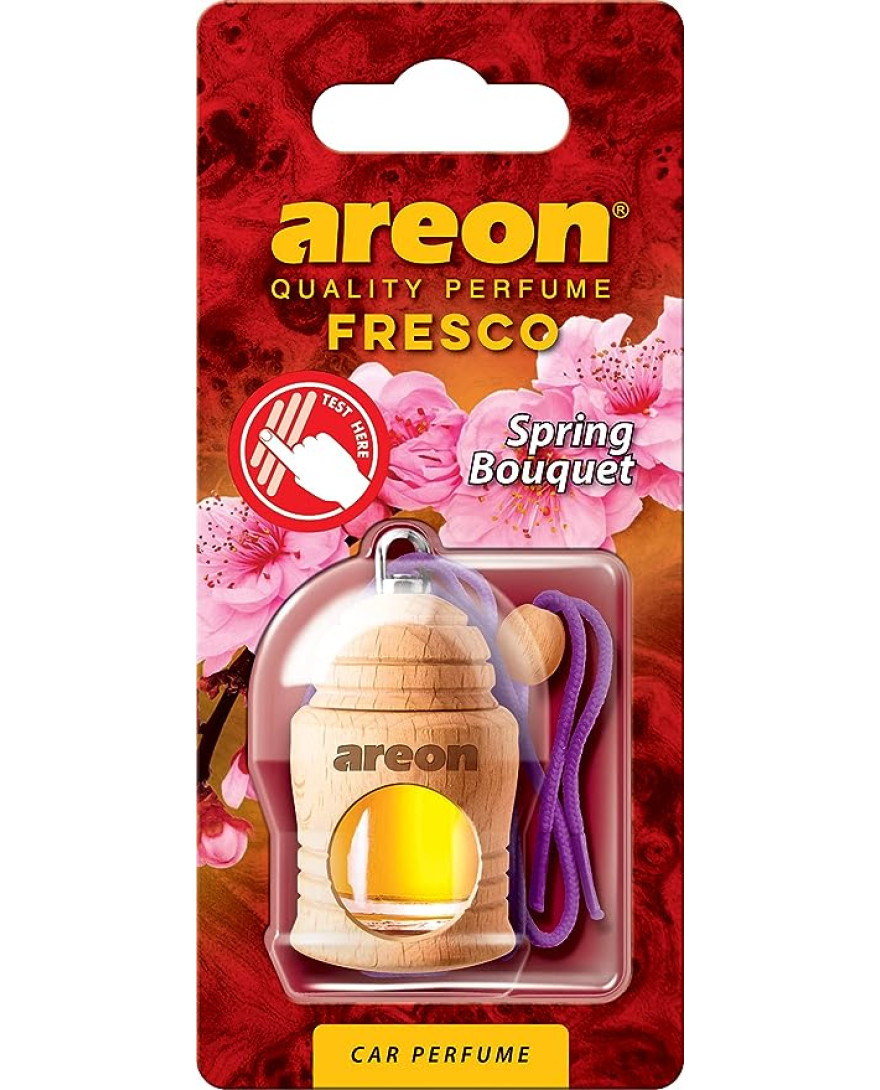 Areon Fresco Spring Bouquet, Car Air Freshener, Room Freshener | Long Lasting Fragrance, Air Freshener for Office and Home
