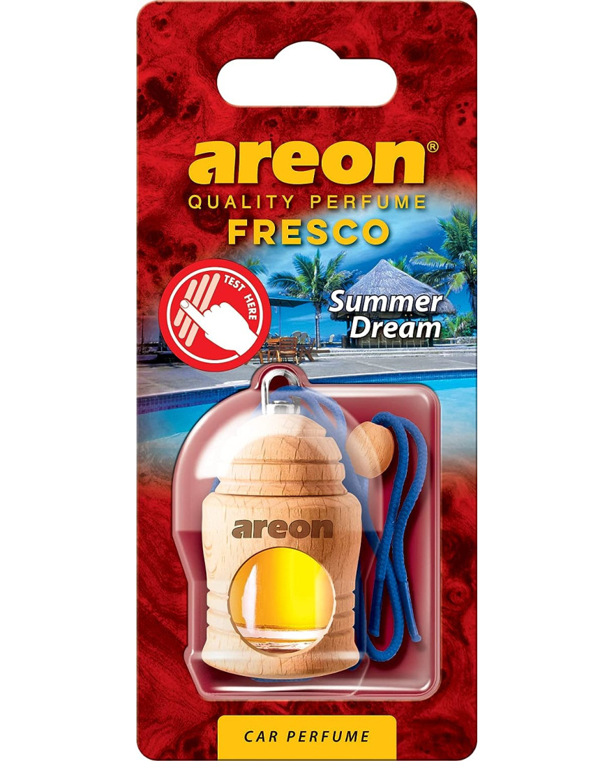 Areon Fresco Summer Dream, Car Air Freshener, Room Freshener | Long Lasting Fragrance, Air Freshener for Office and Home