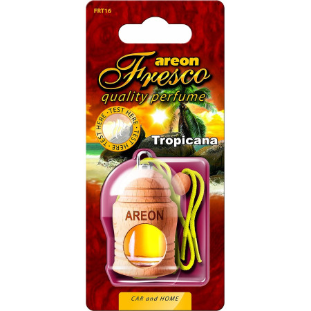 Areon Fresco Tropicana Car Air Freshener Room Freshener | Long Lasting Fragrance | 4ml | FRTN16