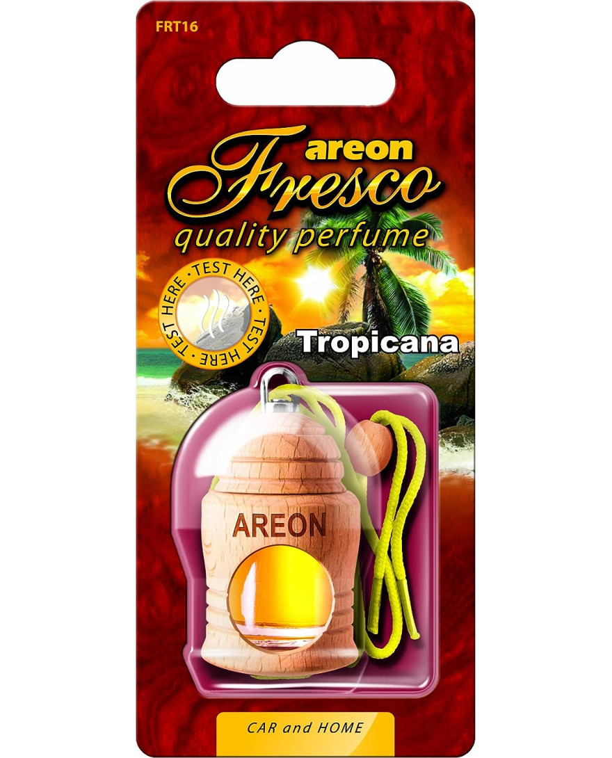 Areon Fresco Tropicana, Car Air Freshener, Room Freshener | Long Lasting Fragrance, Air Freshener for Office and Home