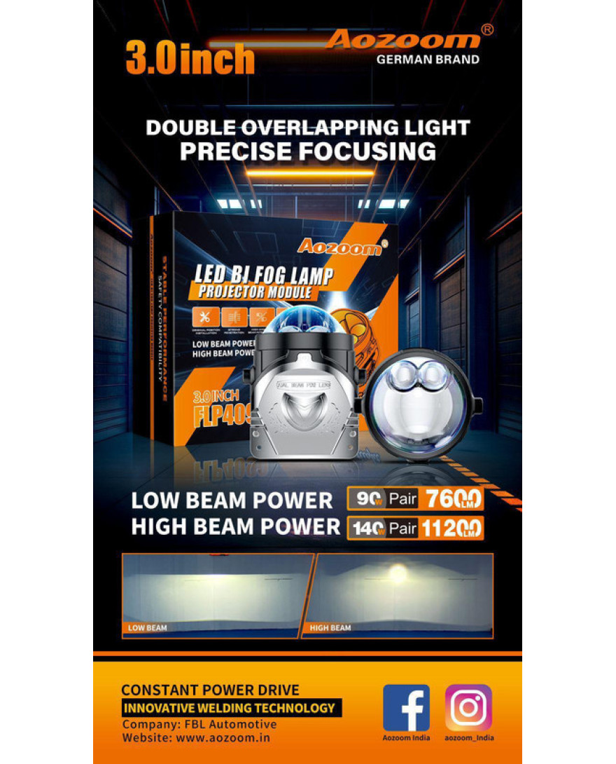 Aozoom FLP 4090 | Direct LED Fog Lamp Projector