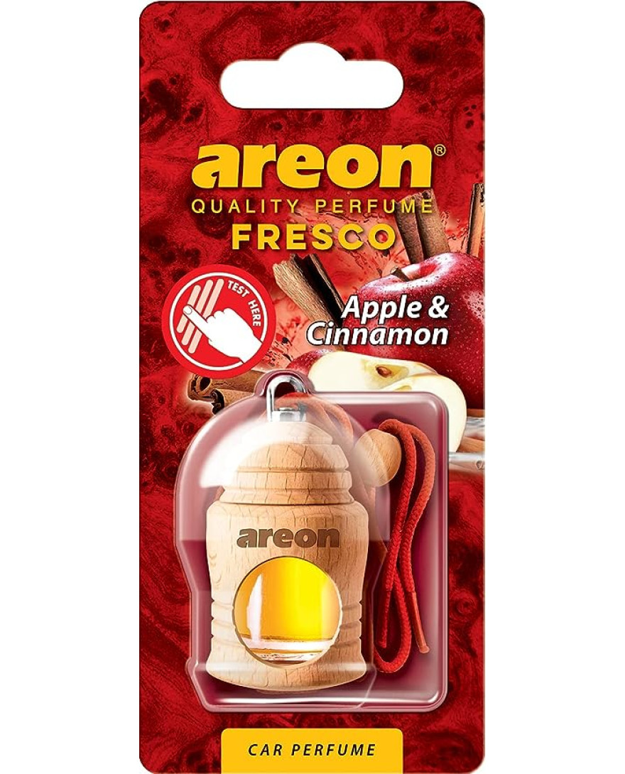 Areon Fresco Apple And Cinnamon, Car Air Freshener,Room Freshener | Long Lasting Fragrance, Air Freshener For Office And Home
