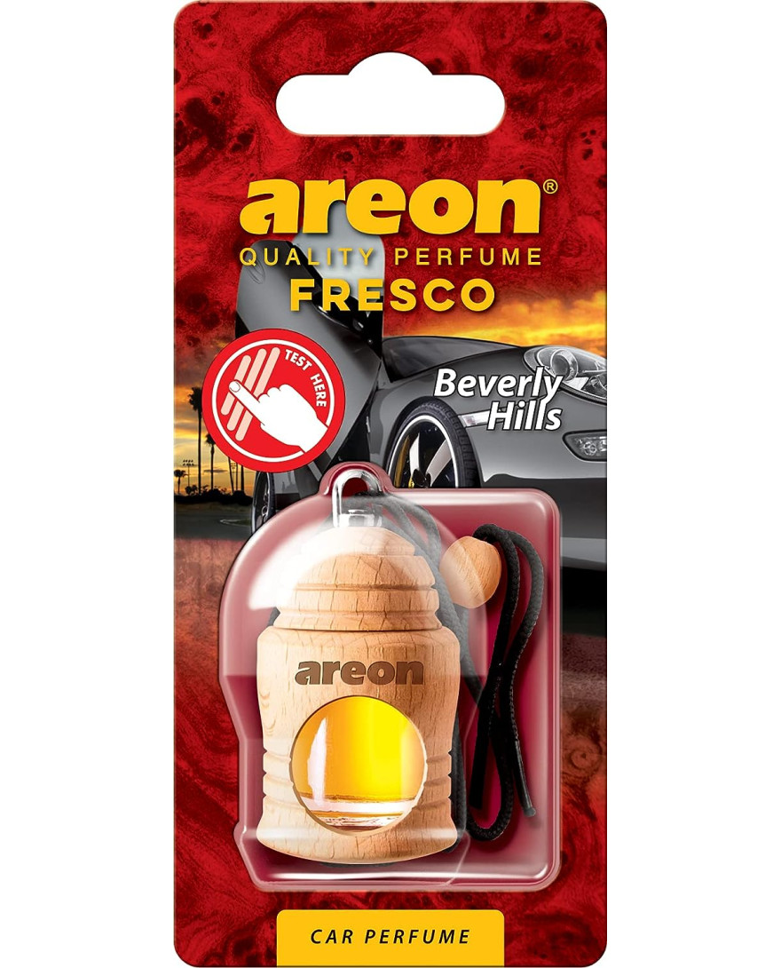 Areon Fresco Beverly Hills, Car Air Freshener, Room Freshener | Long Lasting Fragrance, Air Freshener For Office And Home