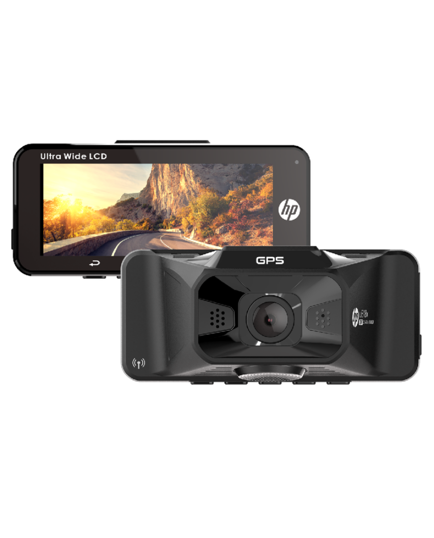 HP DASHCAM U818X (ULTRA HIGH DEFINITION 2K RECORDING WITH 5MP SONY'S STARVIS SENSOR, INCLUDES FRONT AND REAR CAM RC6 1080P RECORDING)